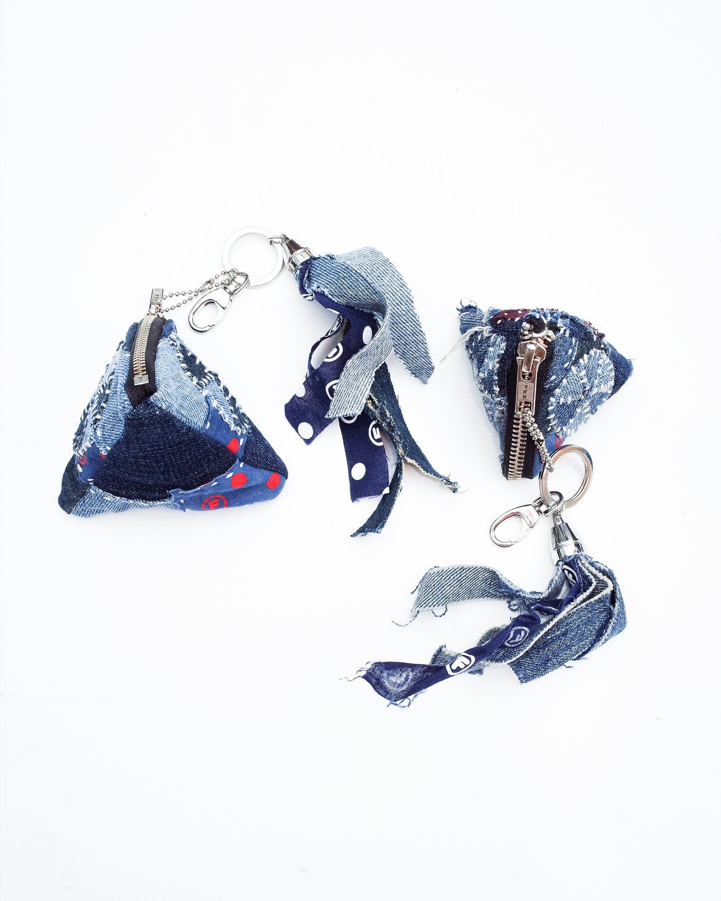 OriginalFani®design/Aki's Gallery® Denim Pyramid Pouch Keychain