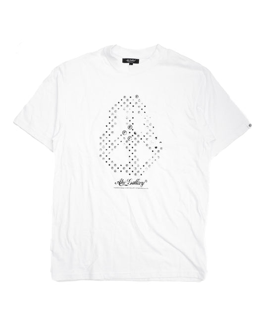 OriginalFani®design/Aki's Gallery "Peace" Pattern T-Shirt (White)