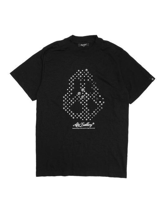 OriginalFani®design/Aki's Gallery "Peace" Pattern T-Shirt (Black)