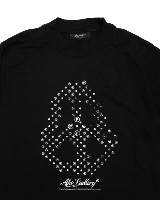 OriginalFani®design/Aki's Gallery "Peace" Pattern T-Shirt (Black)