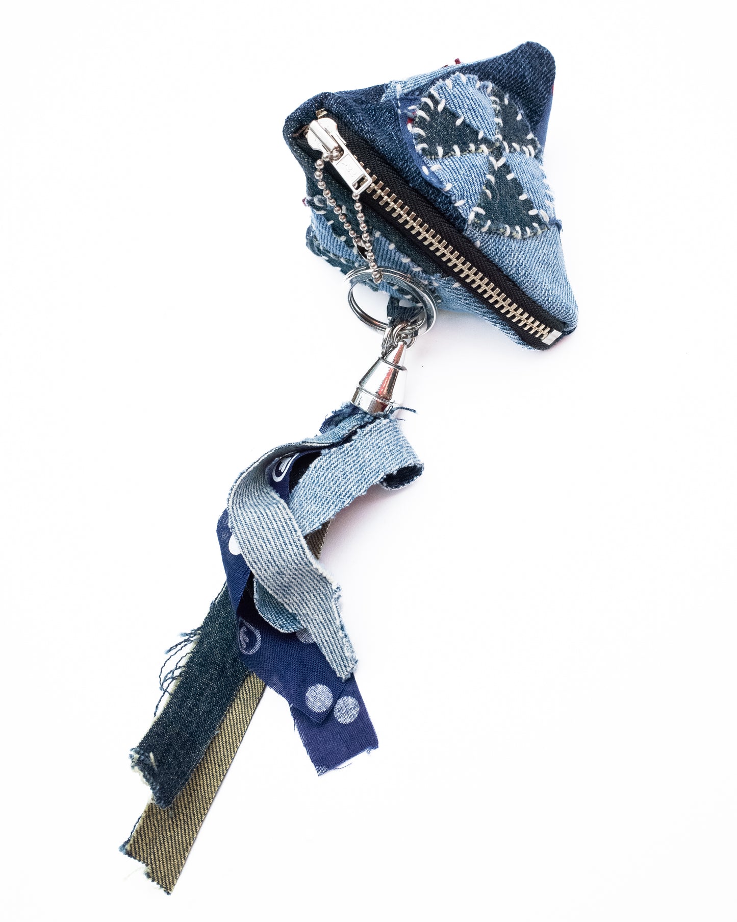 OriginalFani®design/Aki's Gallery® Denim Pyramid Pouch Keychain