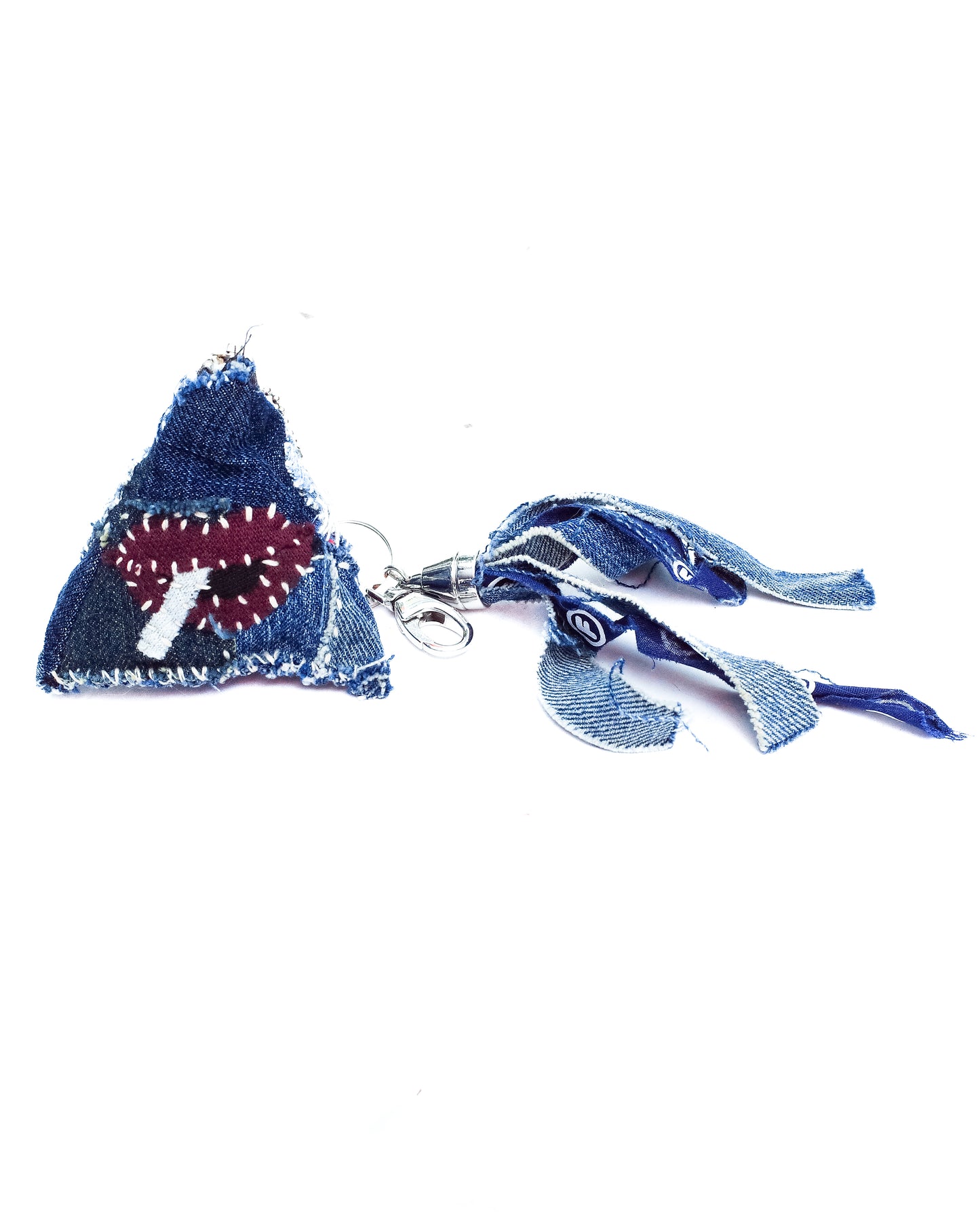 OriginalFani®design/Aki's Gallery® Denim Pyramid Pouch Keychain