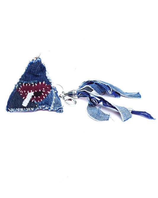 OriginalFani®design/Aki's Gallery® Denim Pyramid Pouch Keychain